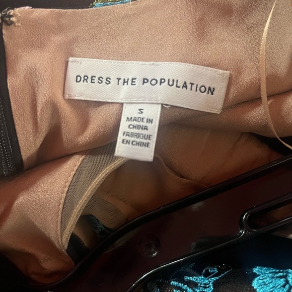 NWOT- Dress the Population- Beautiful embroidered Sample Dress. Size S. - Picture 3 of 5